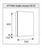 AQUAFORM - szafka łazienkowa wisząca z lustrem 1D 2S OTTIMA 50 biały połysk 50x60x15  AQ.401-1505011